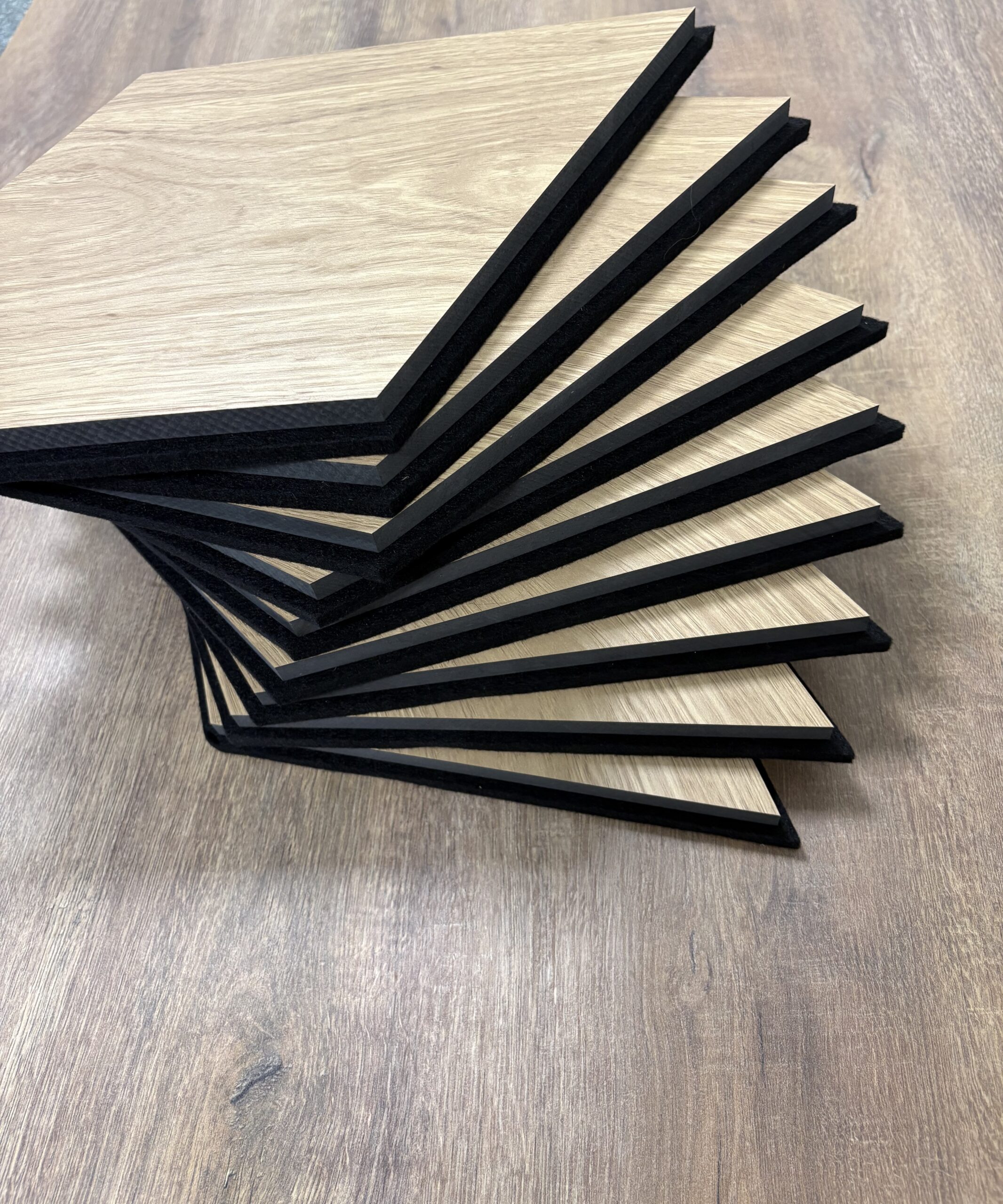Set 9 panouri decorative romb MDF si fetru, LDA PREMIUM, 40x24 cm, Stejar Saragossa - imagine 16