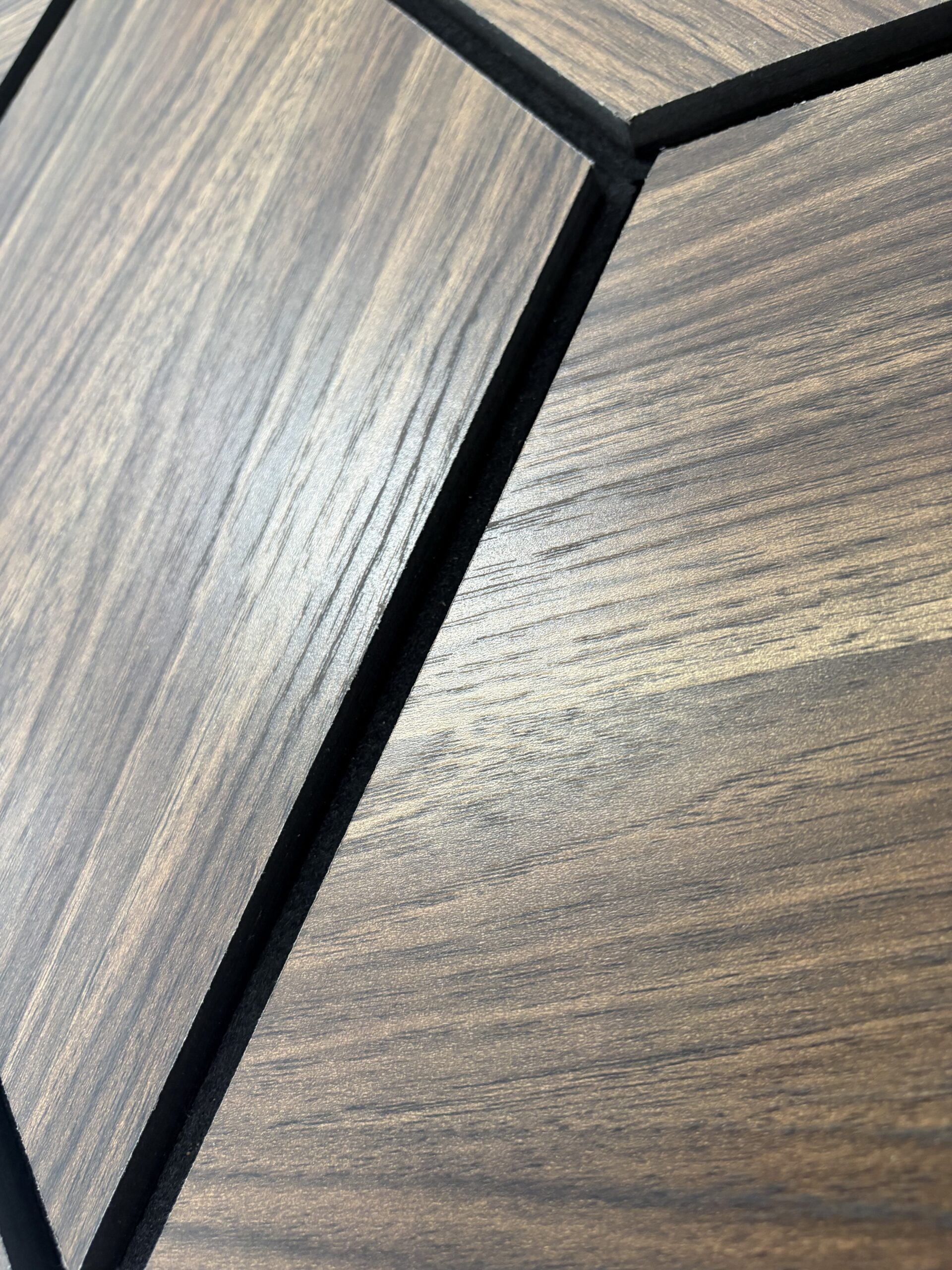 Set 9 panouri decorative romb MDF si fetru, LDA PREMIUM, 40x24cm, Nuc Modena - imagine 12