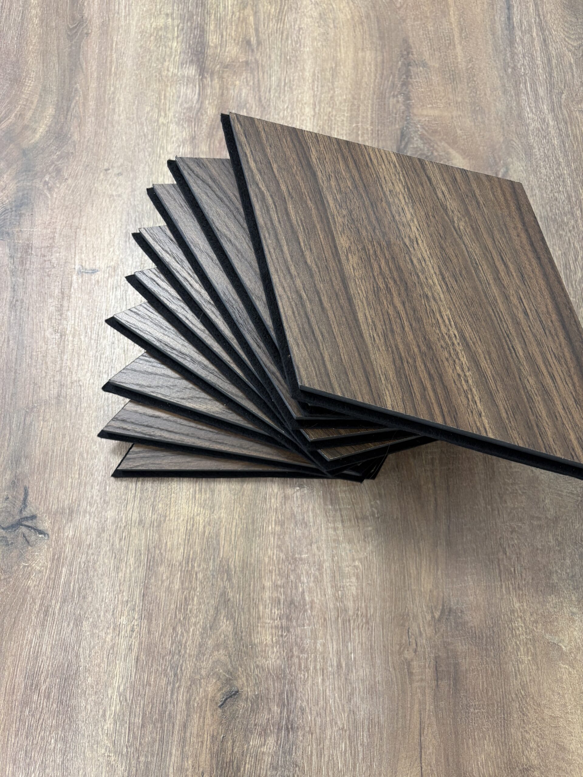 Set 9 panouri decorative romb MDF si fetru, LDA PREMIUM, 40x24cm, Nuc Modena - imagine 9