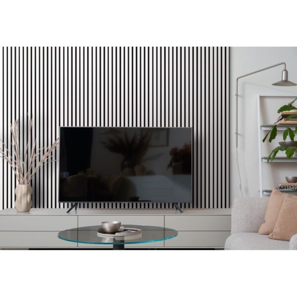 Riflaj MDF decorativ LDA PREMIUM de tip Panou Acoustic, ALB MAT, 260x40 cm - imagine 17