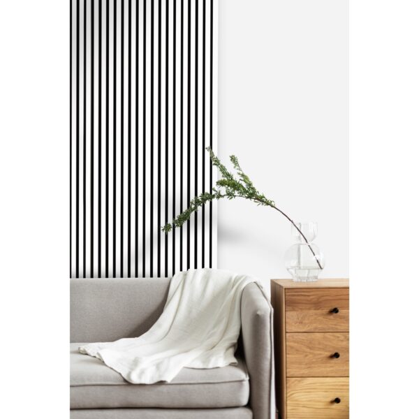 Riflaj MDF decorativ LDA PREMIUM de tip Panou Acoustic, ALB MAT, 260x40 cm - imagine 6