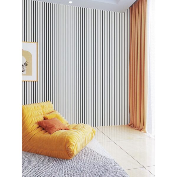 Riflaj MDF decorativ LDA PREMIUM de tip Panou Acoustic, ALB MAT, 260x40 cm - imagine 12