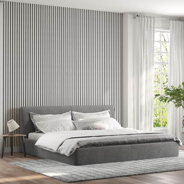 Riflaj MDF decorativ LDA PREMIUM de tip Panou Acoustic, ALB MAT, 260x40 cm - imagine 14