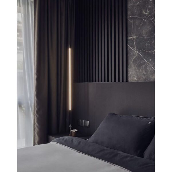 Riflaj MDF decorativ LDA PREMIUM de tip Panou Acustic, Negru, 260x40 cm - imagine 10