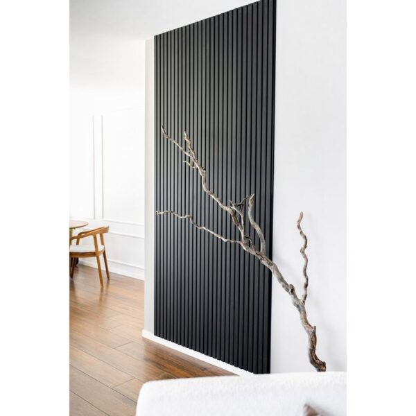 Riflaj MDF decorativ LDA PREMIUM de tip Panou Acustic, Negru, 260x40 cm - imagine 11
