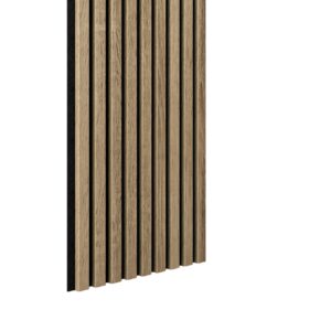 Riflaj MDF decorativ LDA PREMIUM de tip Panou Acoustic, Stejar Natur Saragossa, 260x40 cm