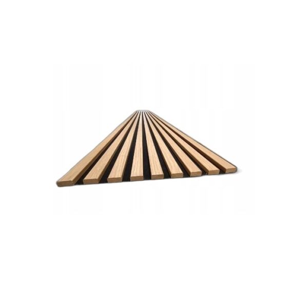 Riflaj MDF decorativ LDA PREMIUM de tip Panou Acoustic, Stejar Natur Saragossa, 260x40 cm - imagine 5