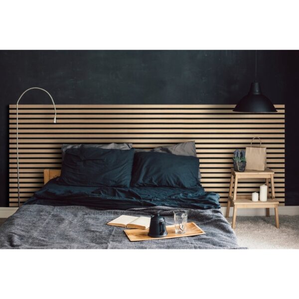 Riflaj MDF decorativ LDA PREMIUM de tip Panou Acoustic, Stejar Natur Saragossa, 260x40 cm - imagine 9