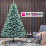 Brad artificial Christmas Deluxe by Sersimo, Laponia Select argintiu, integral 3D, 230cm