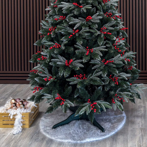 Brad artificial Sersimo, Miahelene Elite, verde nins cu merisoare, mix 2D+3D, 220 cm - imagine 11