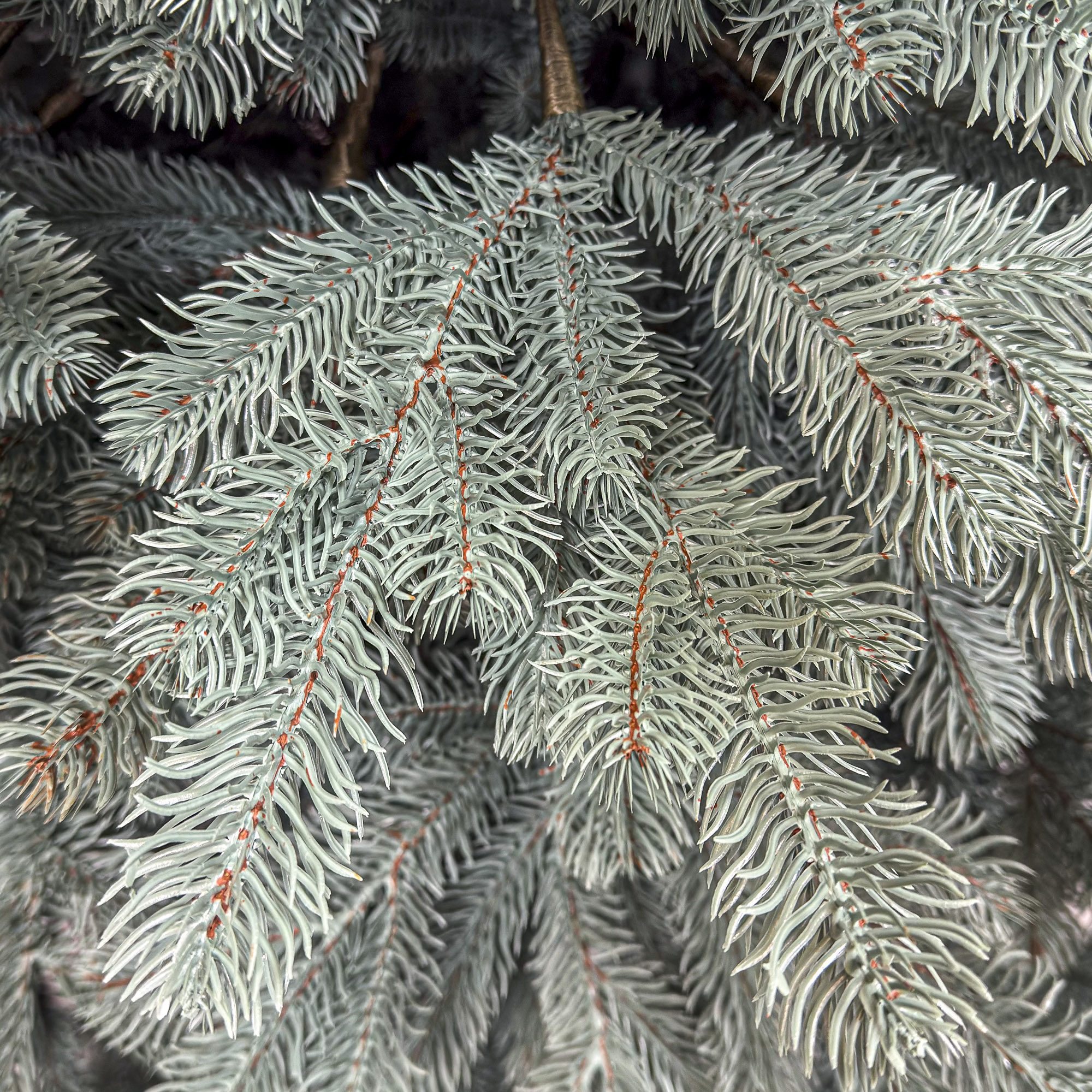 Brad artificial Christmas Deluxe by Sersimo, Kovalivka Select argintiu, integral 3D, 230 cm - imagine 10