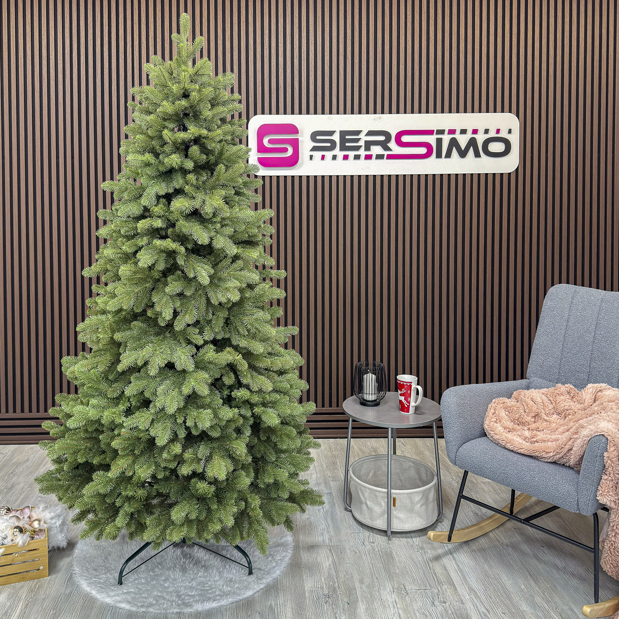 Brad artificial Sersimo, Silvee Elite, verde, integral 3D, 220 cm - imagine 3