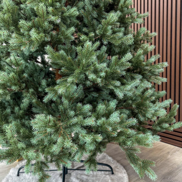 Brad artificial Sersimo, Hollandia, verde cu varfuri argintii, integral 3D, 230 cm - imagine 6