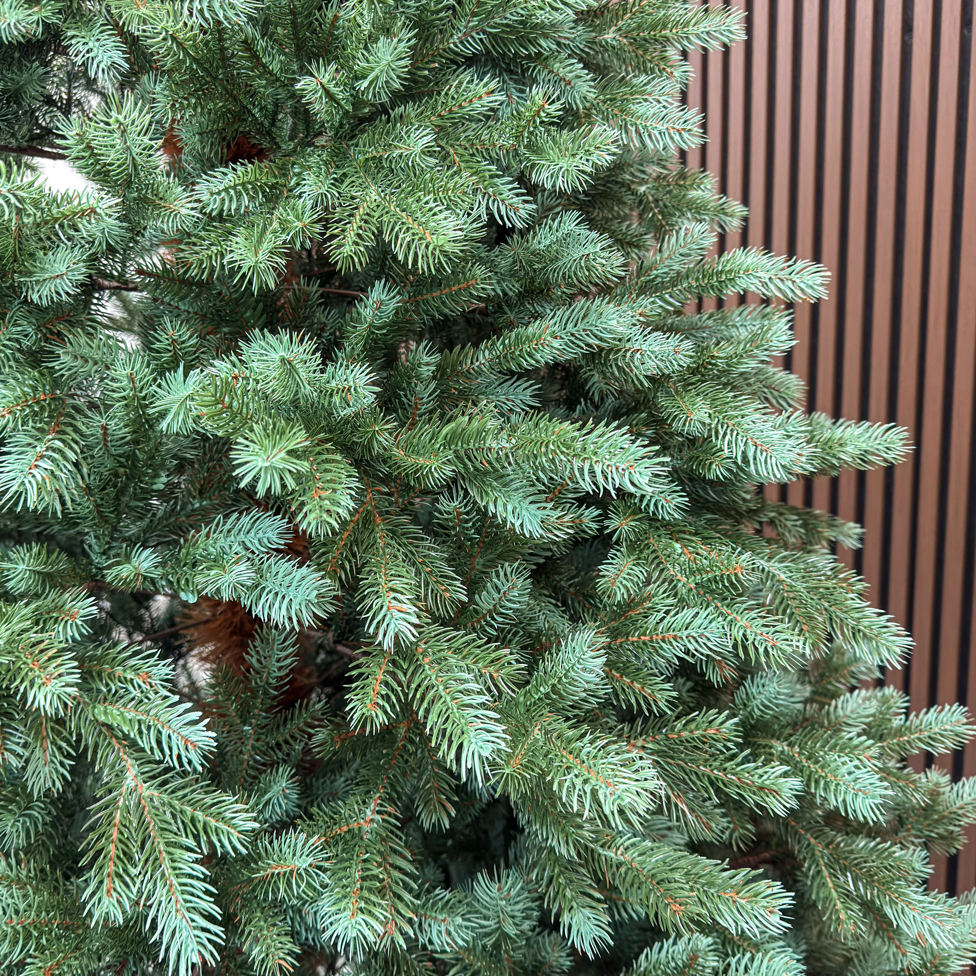 Brad artificial Sersimo, Hollandia, verde cu varfuri argintii, integral 3D, 250 cm - imagine 10