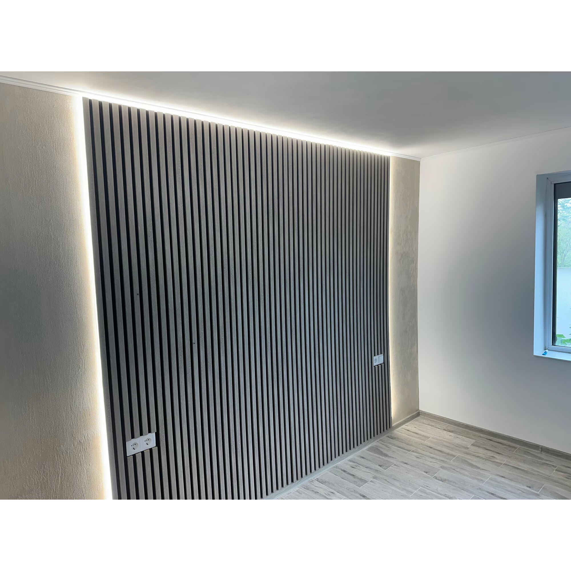 Riflaj MDF decorativ LDA PREMIUM de tip Panou Acustic, Stejar Grafit, 260x40 cm - imagine 9