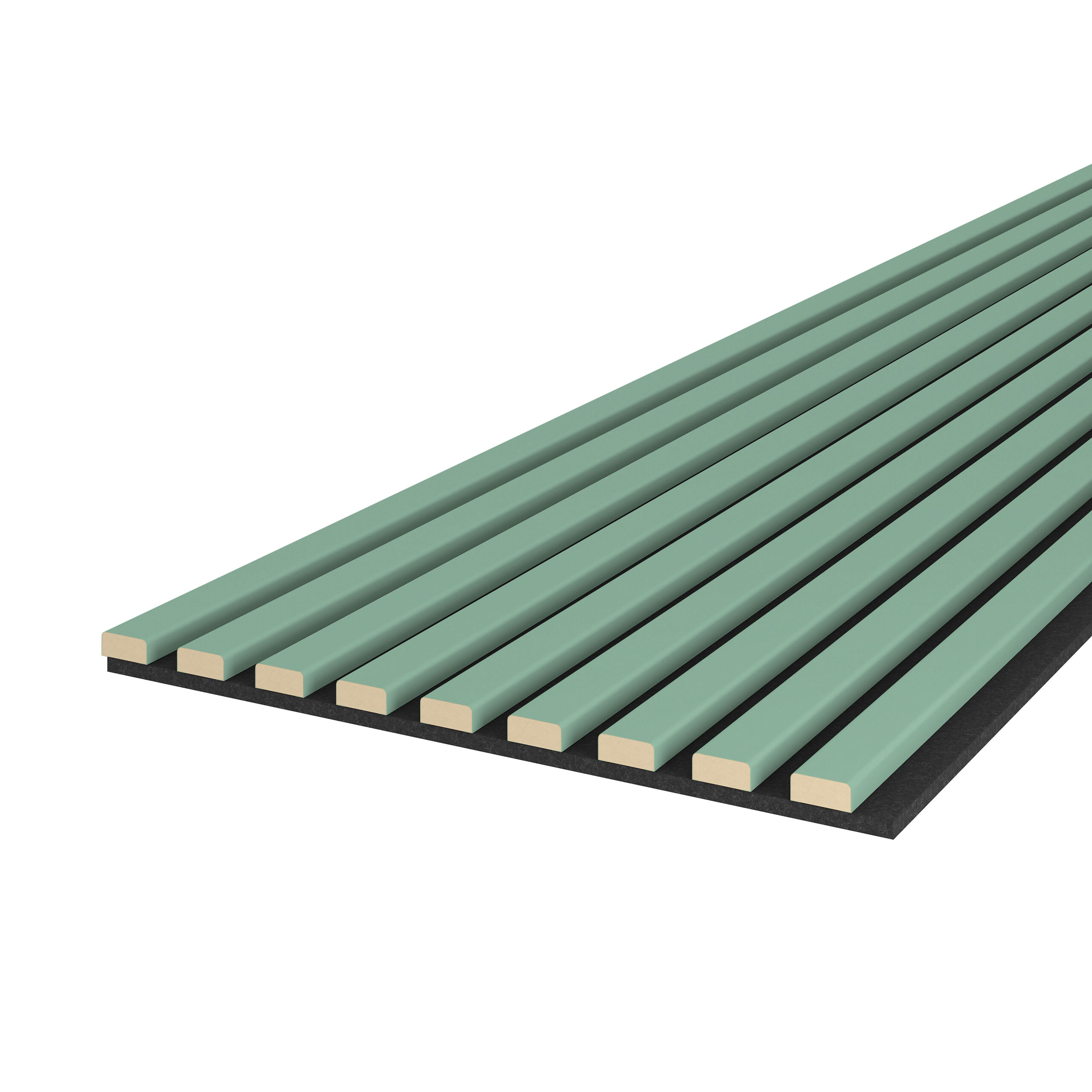 Riflaj MDF decorativ LDA PREMIUM de tip Panou Acustic, Verde Salvie, 260x40 cm - imagine 4