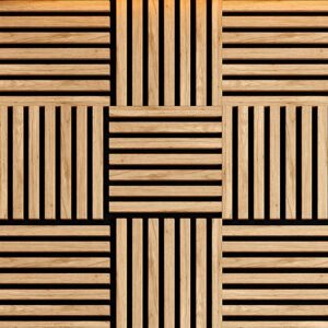 Modul riflaj MDF decorativ LDA PREMIUM de tip panou acustic, Stejar Saragossa, 30x30 cm