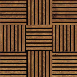 Modul riflaj MDF decorativ LDA PREMIUM de tip panou acustic, Stejar Royal, 30x30 cm