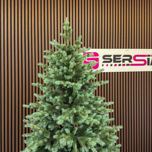 Brad artificial Sersimo, Scandinavia, verde cu varfuri argintii, integral 3D, 210 cm - imagine 6