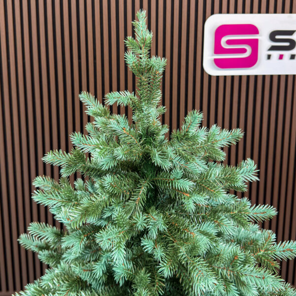 Brad artificial Sersimo, Scandinavia, verde cu varfuri argintii, integral 3D, 210 cm - imagine 13