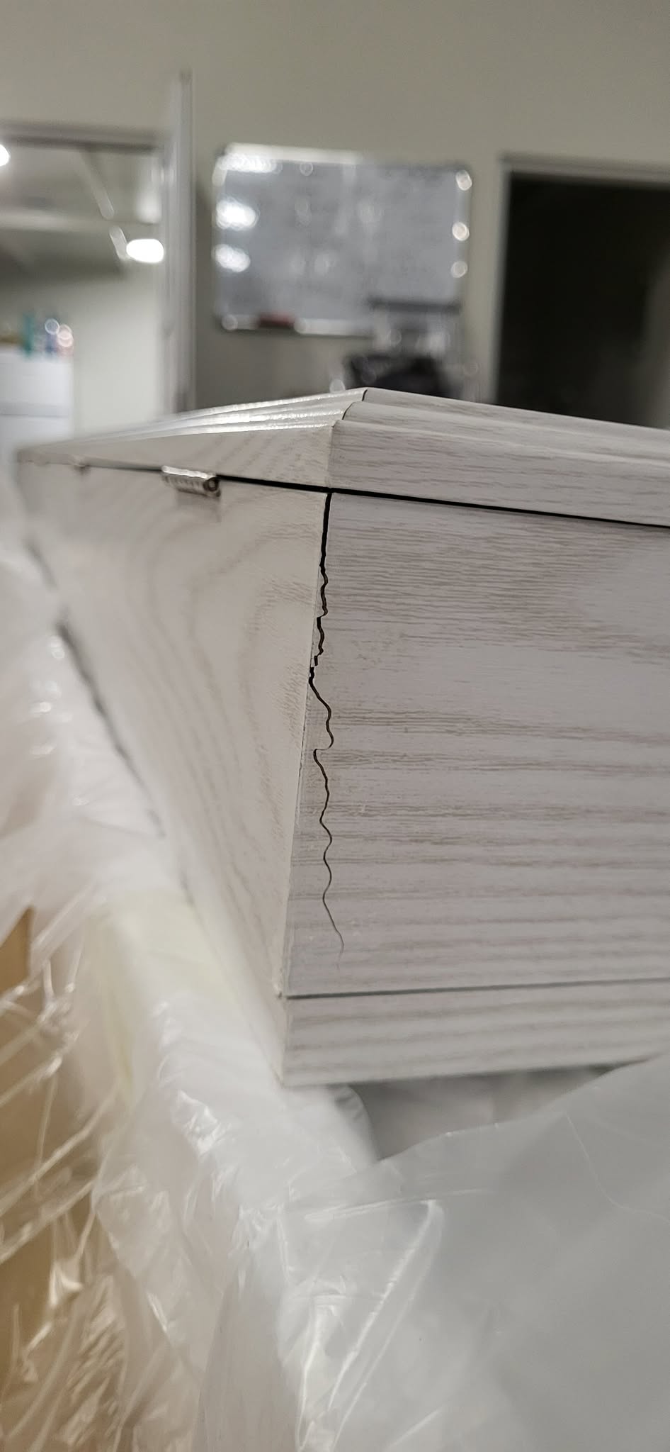 RESIGILAT: SONGMICS Oglinda de podea cu suport rotativ la 360°, cu spatiu de depozitare, 55x55x161cm, alb cenusiu - imagine 3