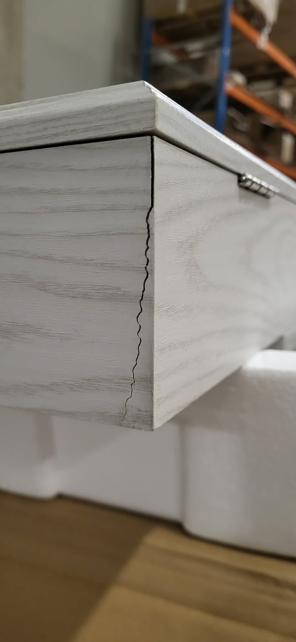 RESIGILAT: SONGMICS Oglinda de podea cu suport rotativ la 360°, cu spatiu de depozitare, 55x55x161cm, alb cenusiu - imagine 2