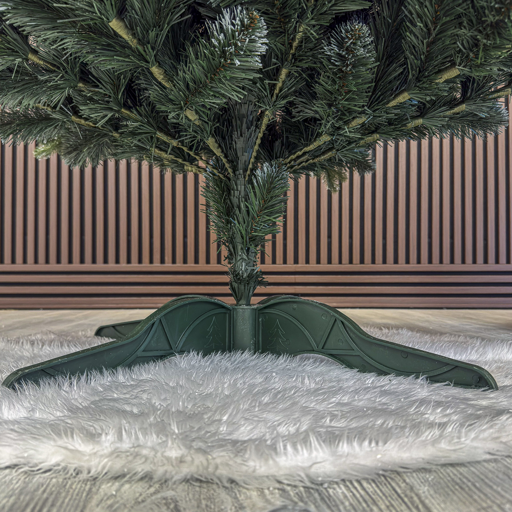 Brad artificial Sersimo, Alexima Elite, verde nins cu merisoare, mix 2D+3D, 230 cm - imagine 8