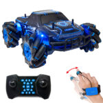 Masina teren 4x4 telecomandata cu role laterale, control gesturi si functie drift, 27x22x13 cm, negru