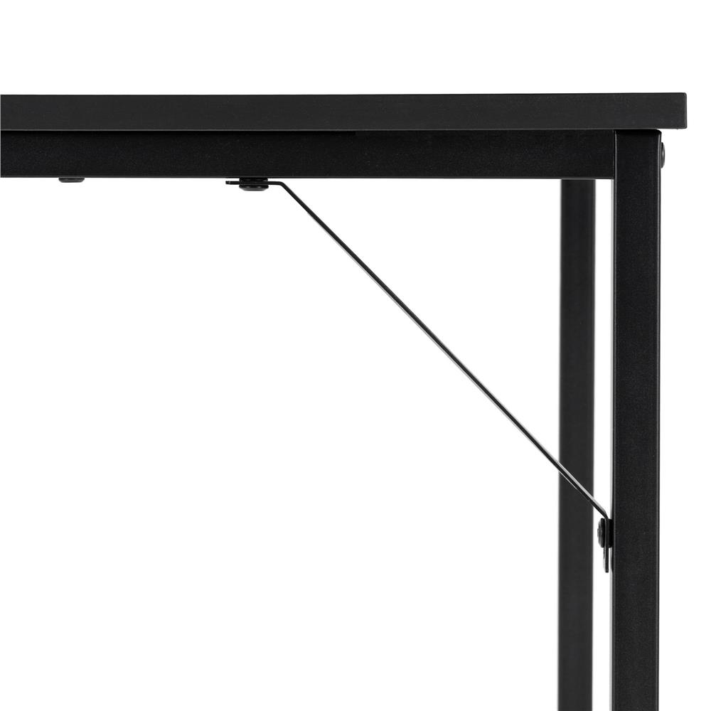 Birou cu blat MDF si cadru metalic, 100x50x76 cm, negru - imagine 11