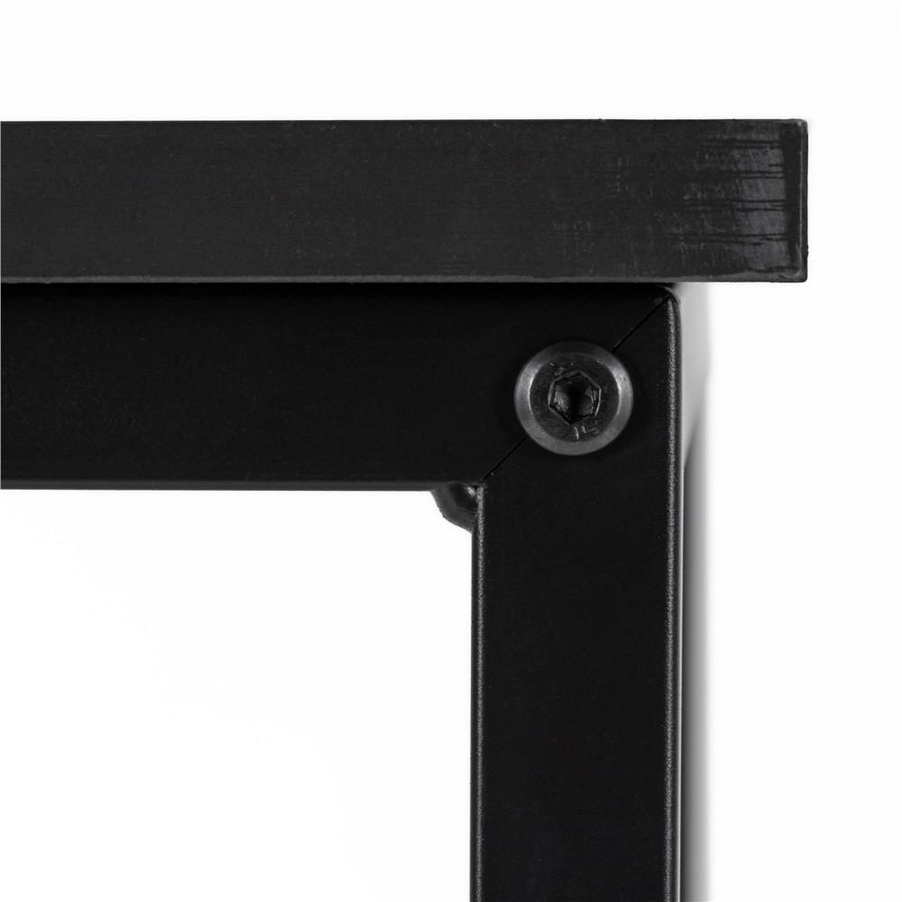 Birou cu blat MDF si cadru metalic, 100x50x76 cm, negru - imagine 13