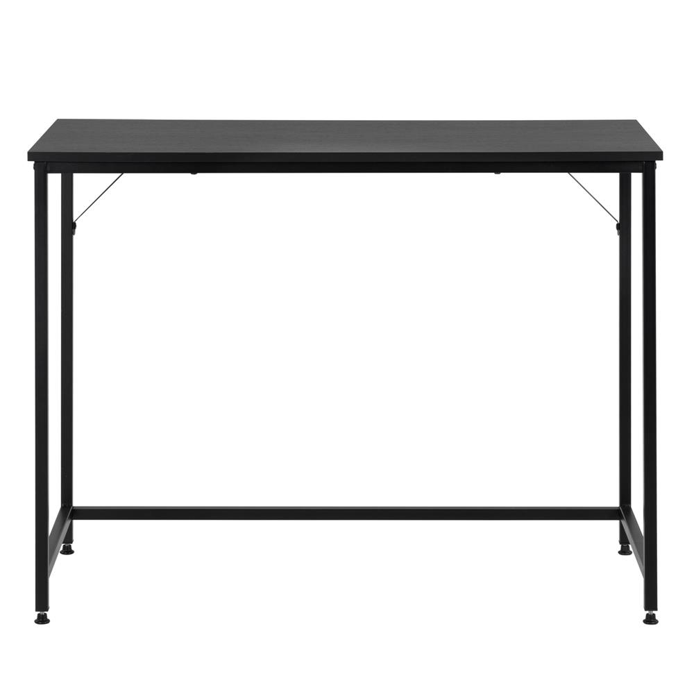 Birou cu blat MDF si cadru metalic, 100x50x76 cm, negru - imagine 16