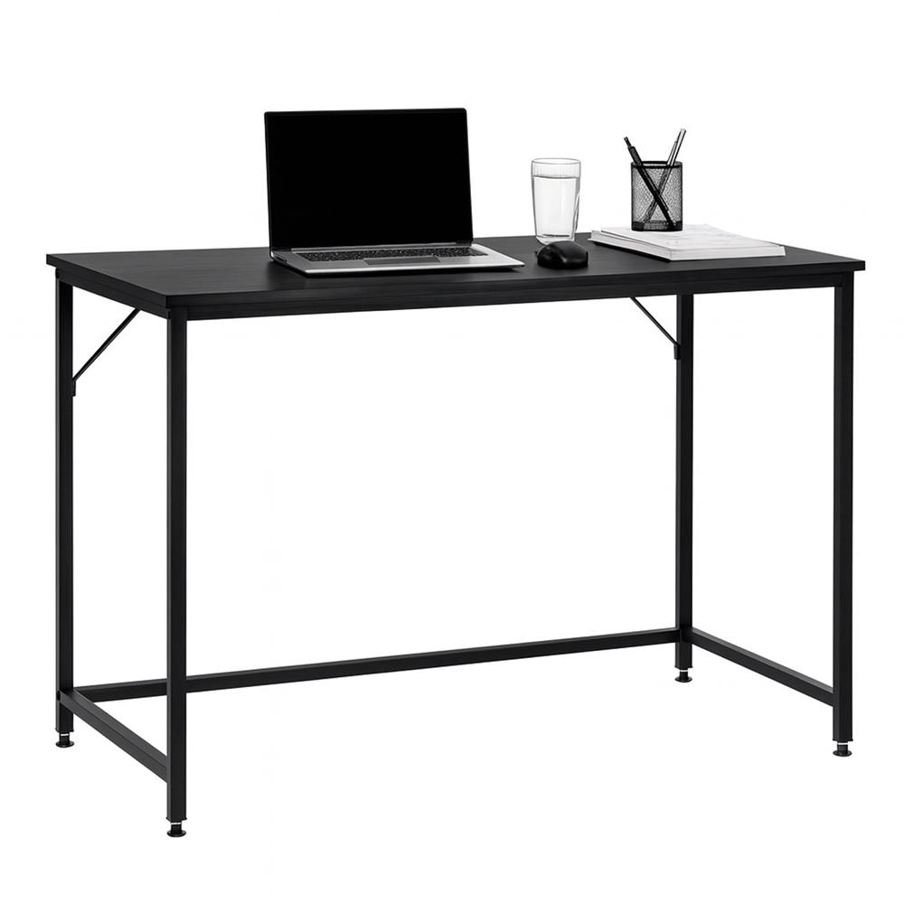 Birou cu blat MDF si cadru metalic, 100x50x76 cm, negru - imagine 3