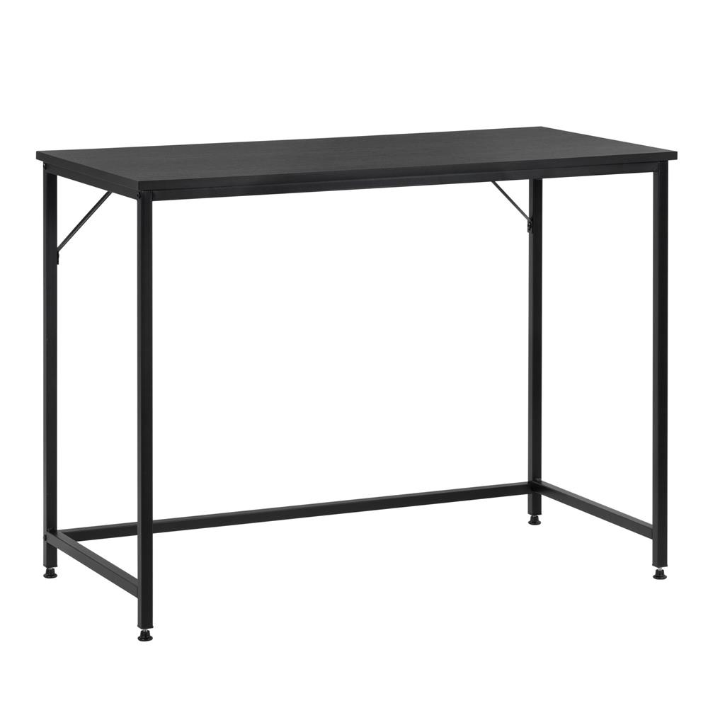 Birou cu blat MDF si cadru metalic, 100x50x76 cm, negru