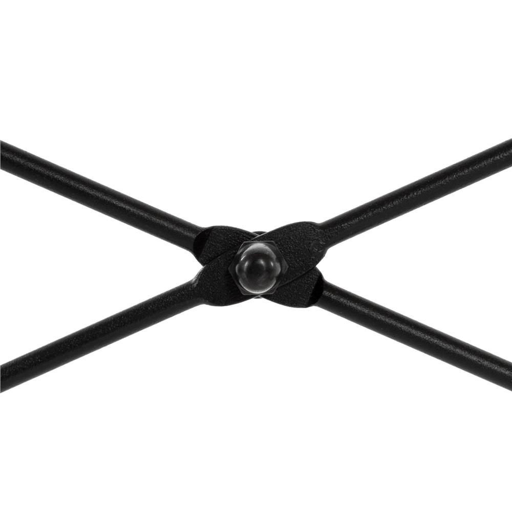 Birou cu blat MDF si rafturi laterale, cadru metalic, 120x48x122 cm, negru - imagine 12