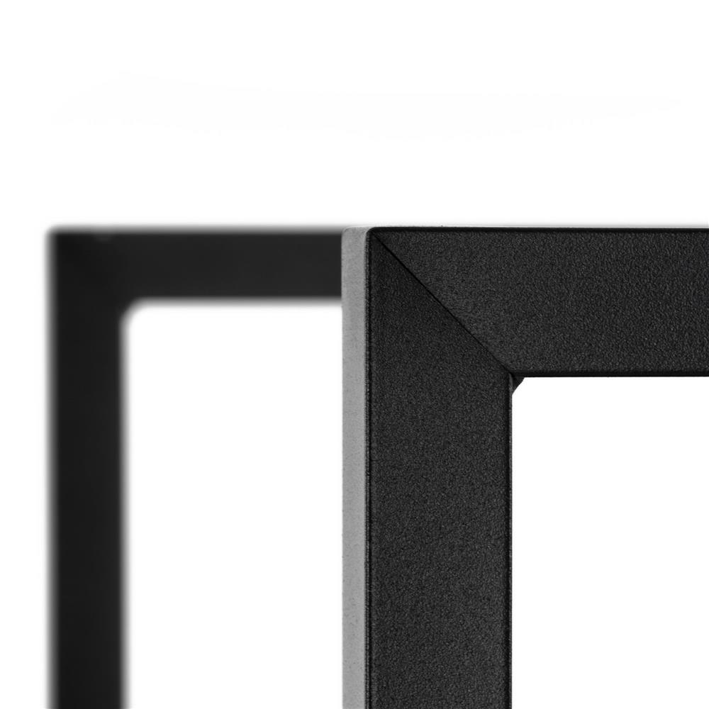 Birou cu blat MDF si rafturi laterale, cadru metalic, 120x48x122 cm, negru - imagine 19