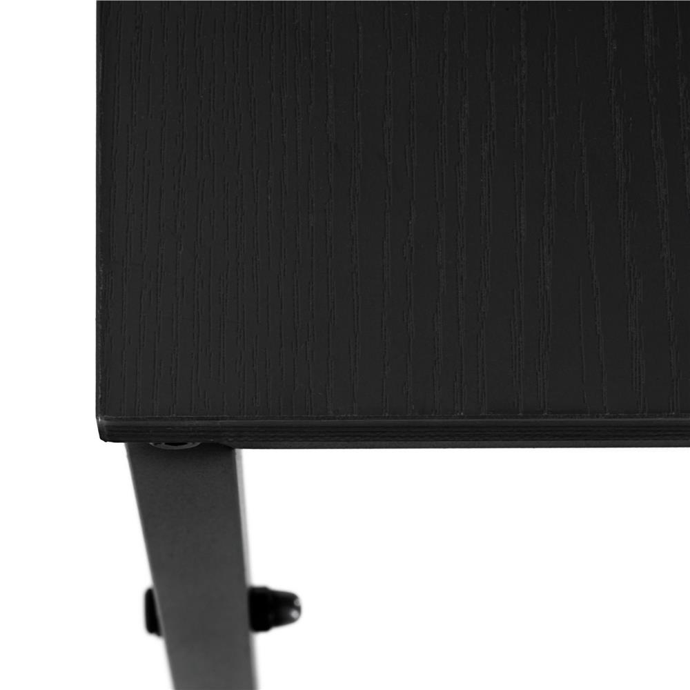 Birou cu blat MDF si rafturi laterale, cadru metalic, 120x48x122 cm, negru - imagine 9