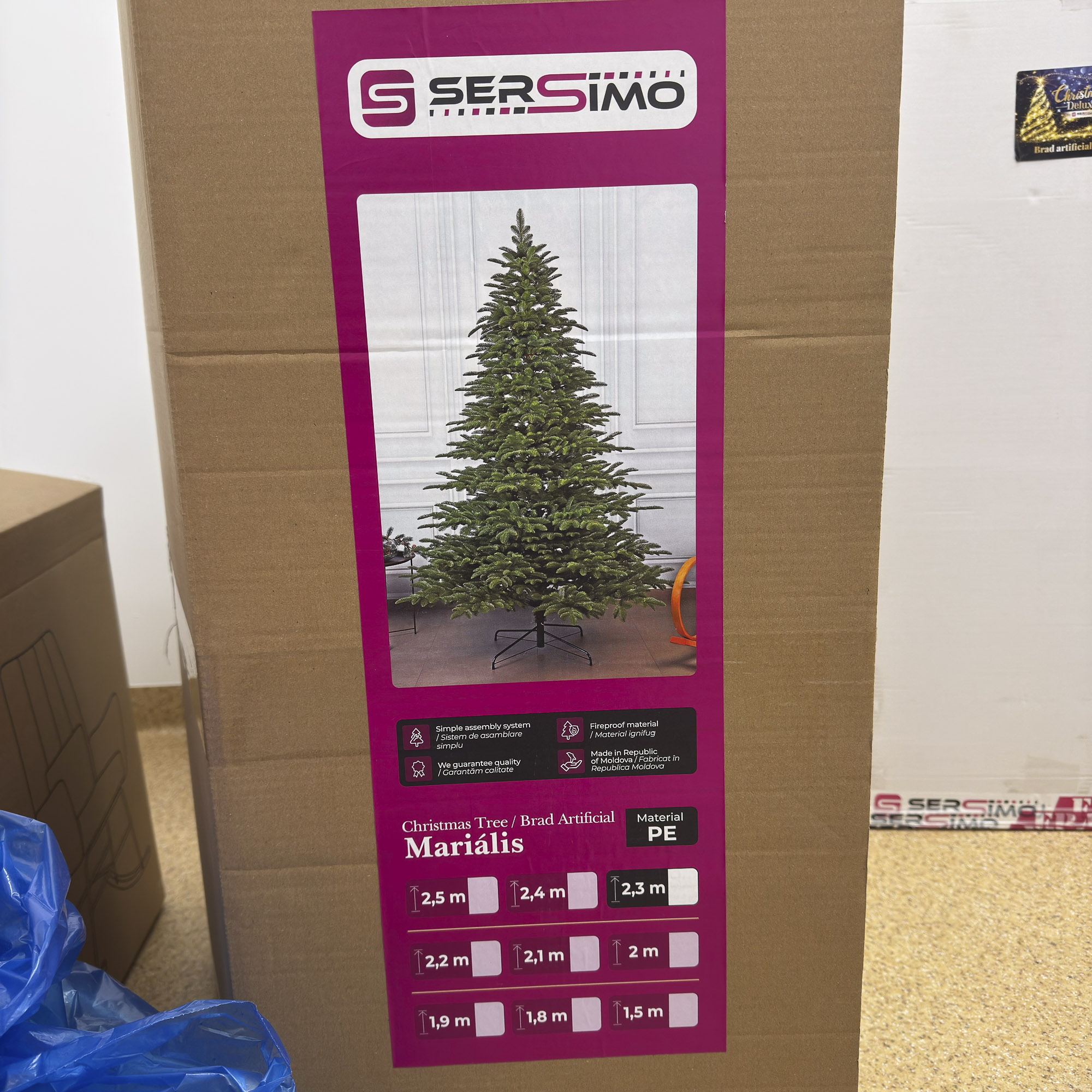 Brad artificial Sersimo, Mariális Elite, verde, integral 3D, 230 cm - imagine 14