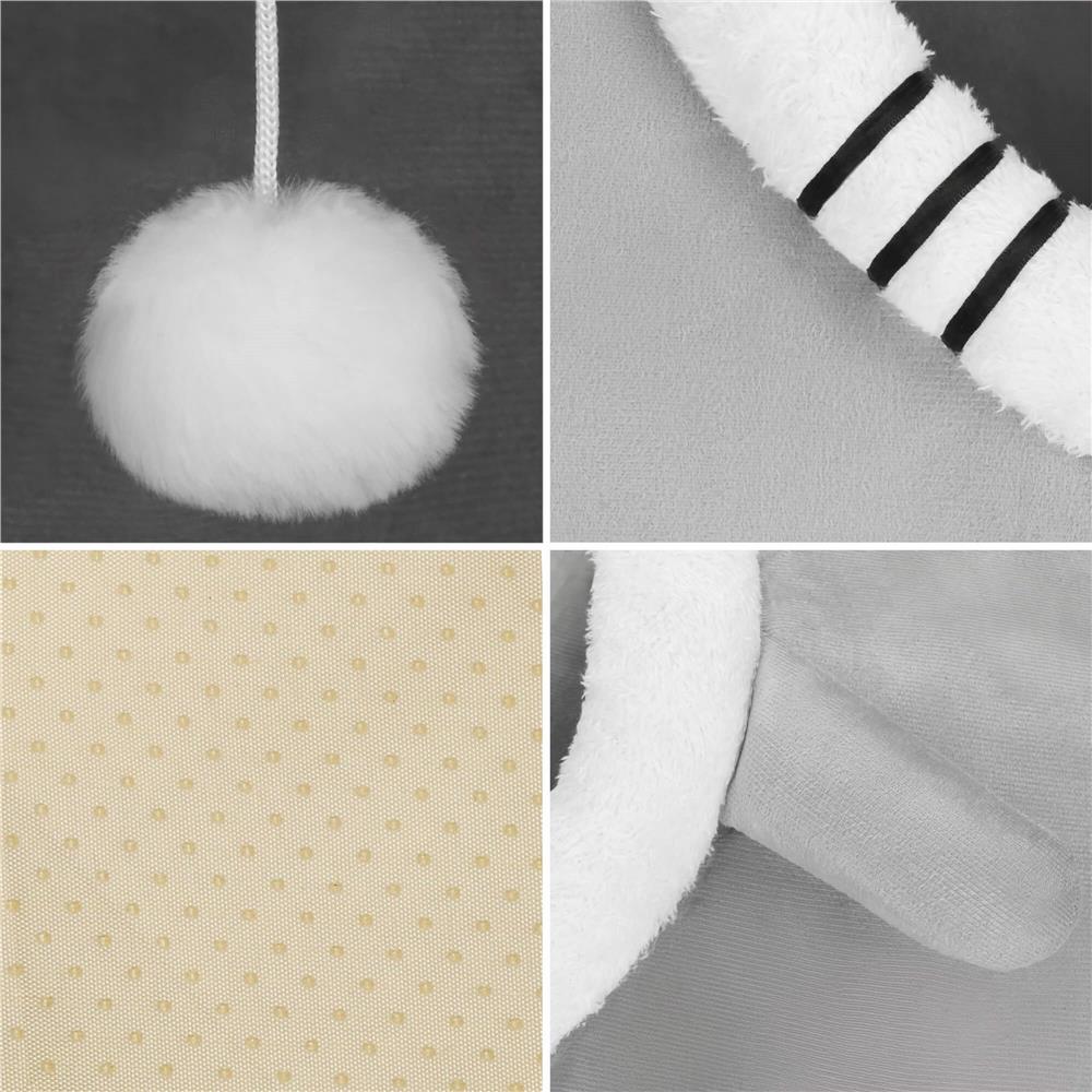 Culcus pentru pisci sau catei, cu perna moale detasabila, 50x36x41 cm, gri - imagine 12