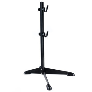 Suport service pentru biciclete cu inaltime reglabila, otel si cauciuc, 30 kg, negru