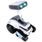 Robot rover interactiv pentru copii cu muzica, lumini, dans si invatare engleza, 19x16x11 cm, alb