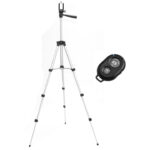 Set stativ foto trepied universal din aluminiu cu telecomanda bluetooth, 34–103 cm