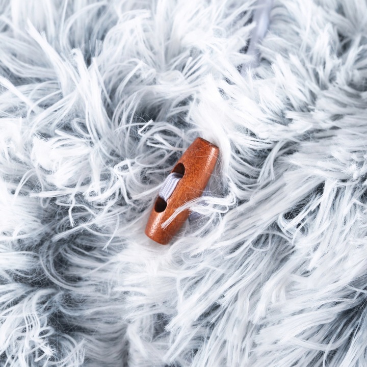 Tunel de joaca pentru pisici din plus, transformabil in pat rotund, 85 cm - imagine 6