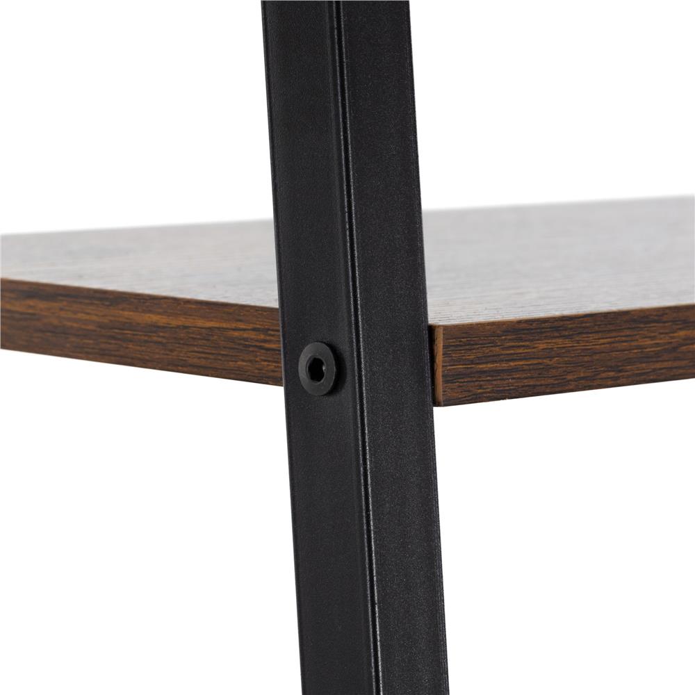 Etajera cu 4 rafturi, metal si MDF, stil industrial, 56x34x138 cm, maro inchis si negru - imagine 13