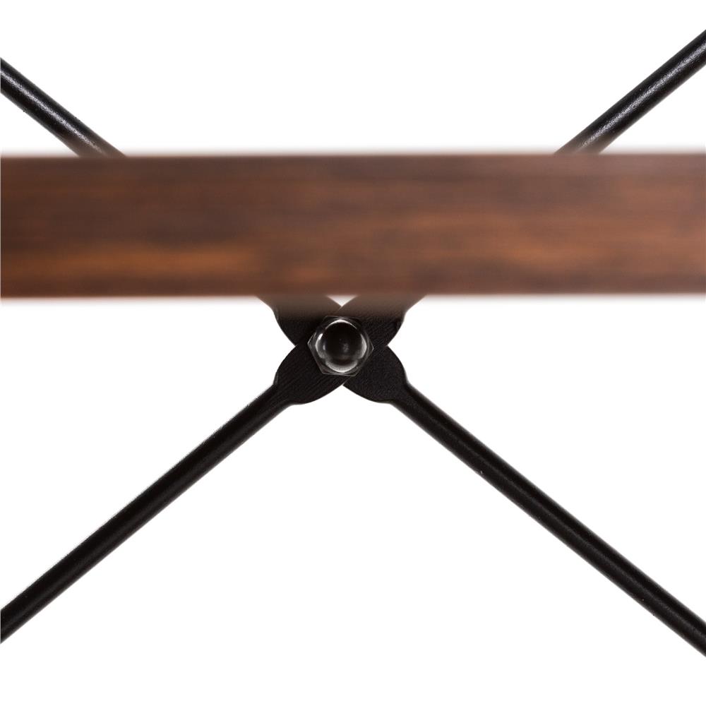 Etajera cu 4 rafturi, metal si MDF, stil industrial, 56x34x138 cm, maro inchis si negru - imagine 14