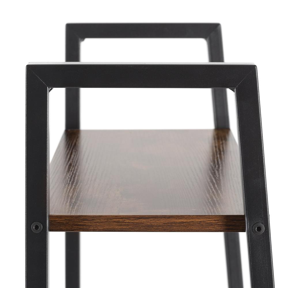 Etajera cu 4 rafturi, metal si MDF, stil industrial, 56x34x138 cm, maro inchis si negru - imagine 16