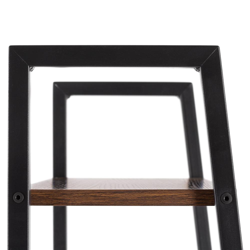 Etajera cu 4 rafturi, metal si MDF, stil industrial, 56x34x138 cm, maro inchis si negru - imagine 17