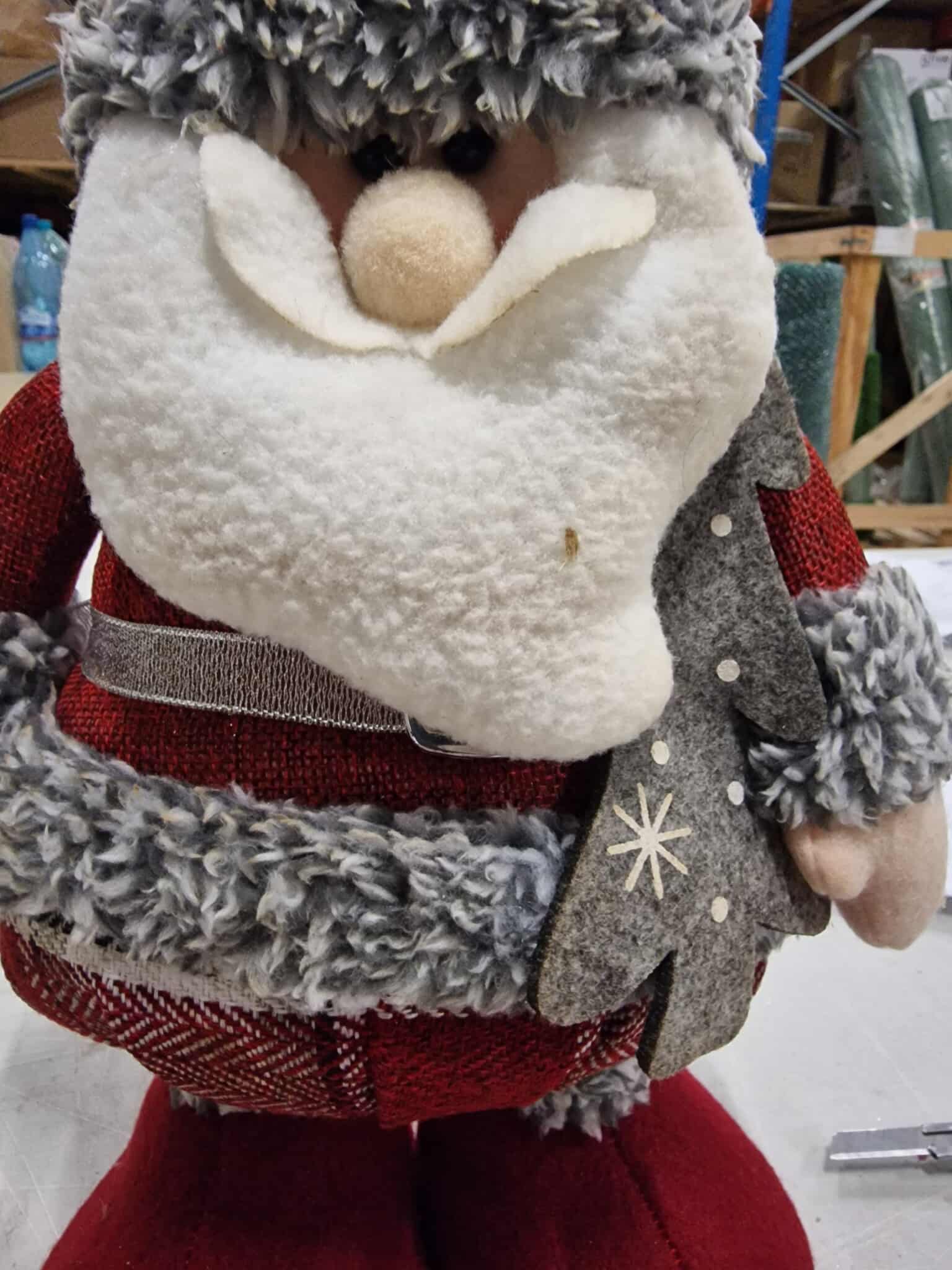 RESIGILAT: Figurina Craciun, Mos Craciun, picioare telescopice, inaltime extensibila 57-80cm - imagine 3