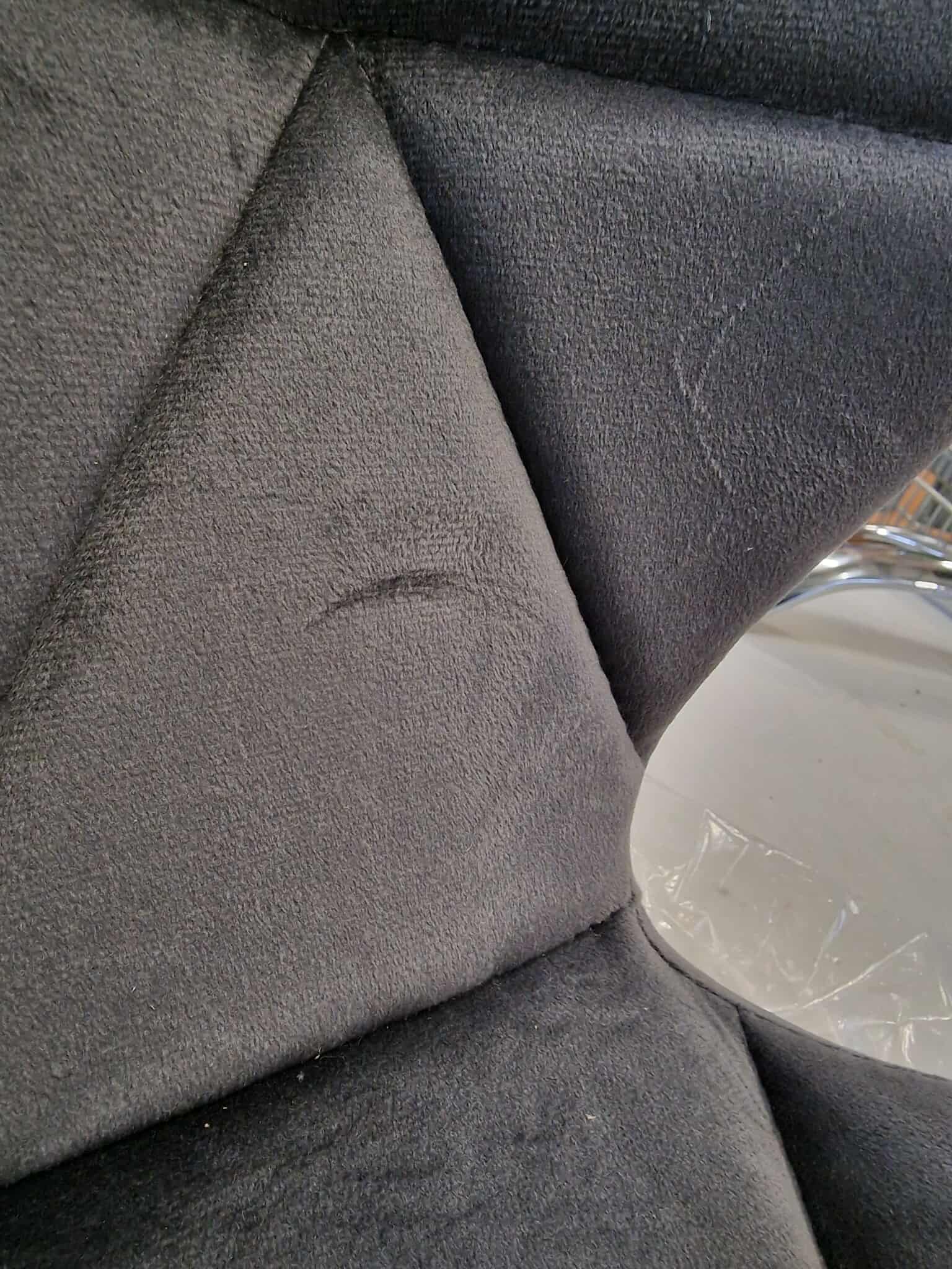 RESIGILAT: Scaun de birou ergonomic, tapitat cu catifea, 120kg, gri - imagine 2