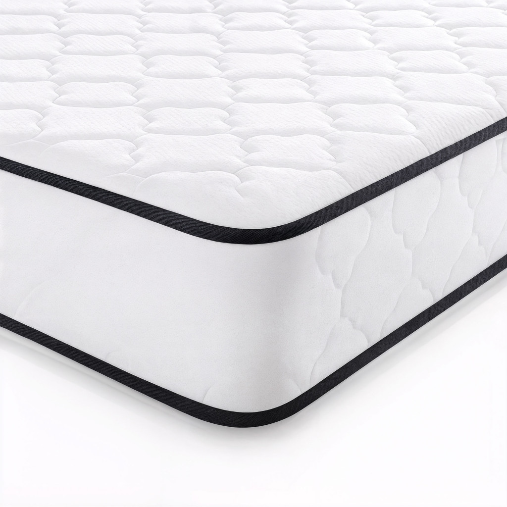 Saltea cu arcuri si husa de protectie, 7 zone confort, duritate H3 medie, inaltime 24 cm, alb,140x200 cm - imagine 2