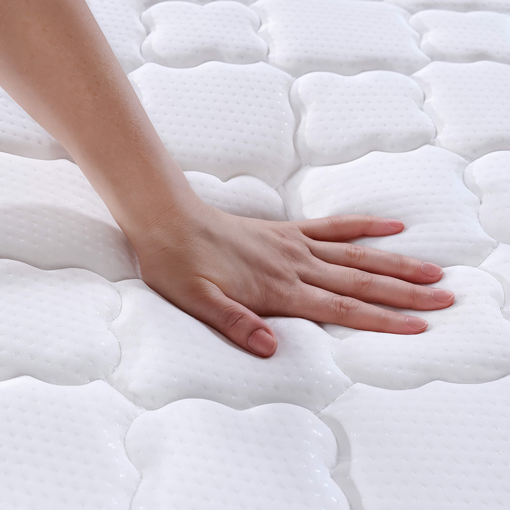 Saltea cu arcuri si husa de protectie, 7 zone confort, duritate H3 medie, inaltime 24 cm, alb, 160x200 cm - imagine 5